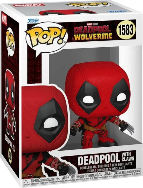 Funko pop marvel deadpool & wolverine deadpool w - claws