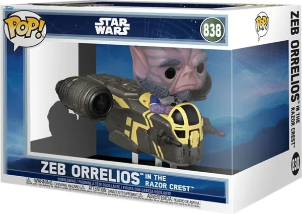 Funko pop star wars rides deluxe zeb orrelios en la razor crest