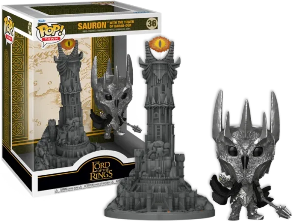 Funko pop town the lord of the rings sauron with the tower of barad - dur