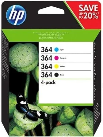 Cartucho de Tinta Original HP nº364 Multipack/ Negro/ Magenta/ Cian/ Amarillo