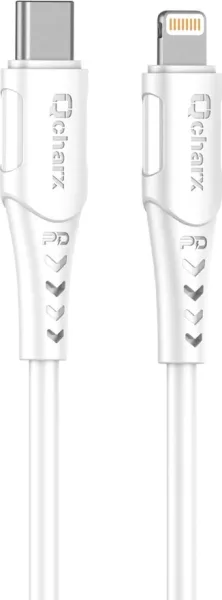 Cable qcharx sofia tipo c  a lightning 3a 20w - 1 m - pvc blanco