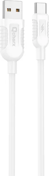 Cable qcharx athens USB a tipo c 3a - 1 m - pvc blanco