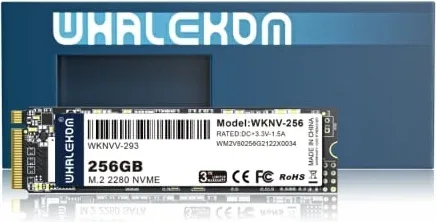 Disco SSD Whalekom WKNV 256GB/ M.2 2280 PCIe Gen3/ Full Capacity