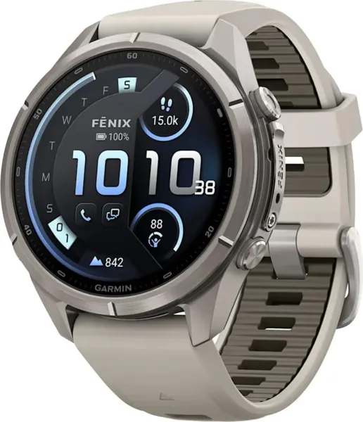 Smartwatch garmin fenix 9 pro amoled lte 43mm titanium correa blanca