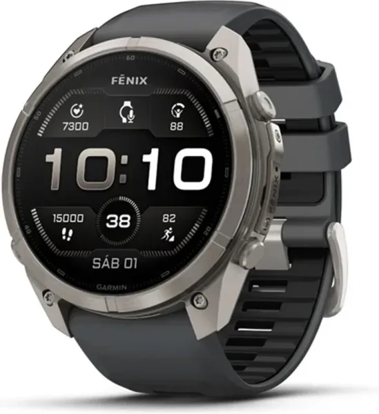 Smartwatch garmin fenix 9 pro amoled 51mm titanium correa gris