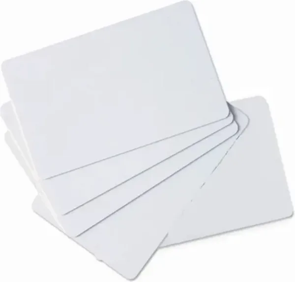 Tarjeta pvc blanca zebra premier pack - 100u