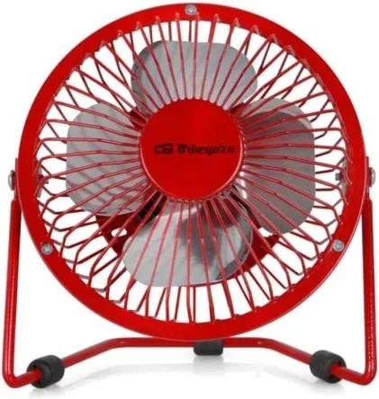 Mini Ventilador USB Orbegozo PW 1027/ Rojo