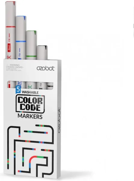 Rotuladores ozobot color code doble punta colores negro rojo azul verde