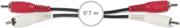 Cable 2x rca fonestar 0.7m -  macho - macho