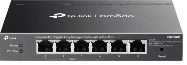 Switch Omada Esa206Gp 6 Puertos Gigabit 4 Puertos PoE+