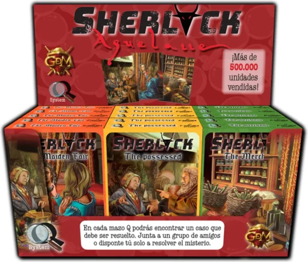 Juego de mesa gdm display sherlock q7: aquelarre (incluye: 5x mercader 5x doncella y 5x endemoniado)