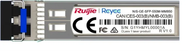 Transceiver Ruijie Multimodo Sfp 850Nm 550M 1GB Rx/Tx