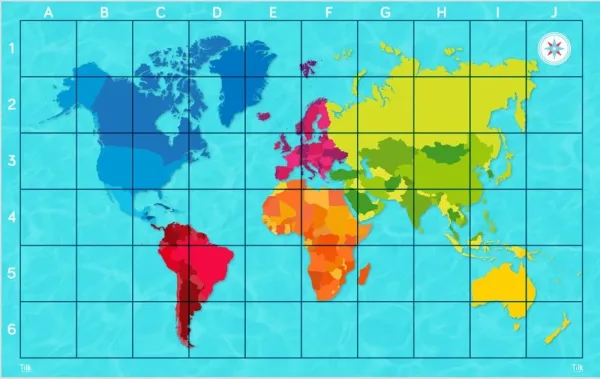 Tapete mapa mundi tilk bee - bot - blue - bot
