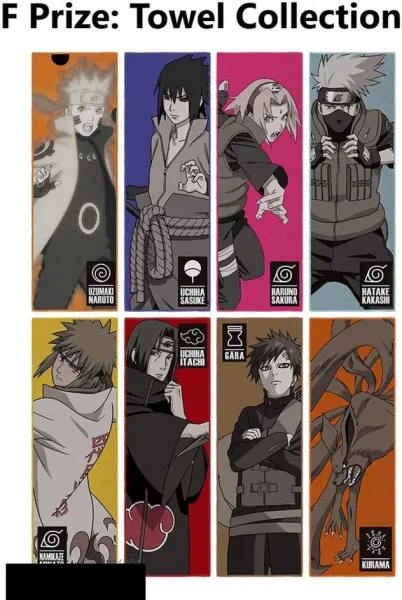 Surtido toallas bandai 24 unidades naruto will of fire edition exclusiva