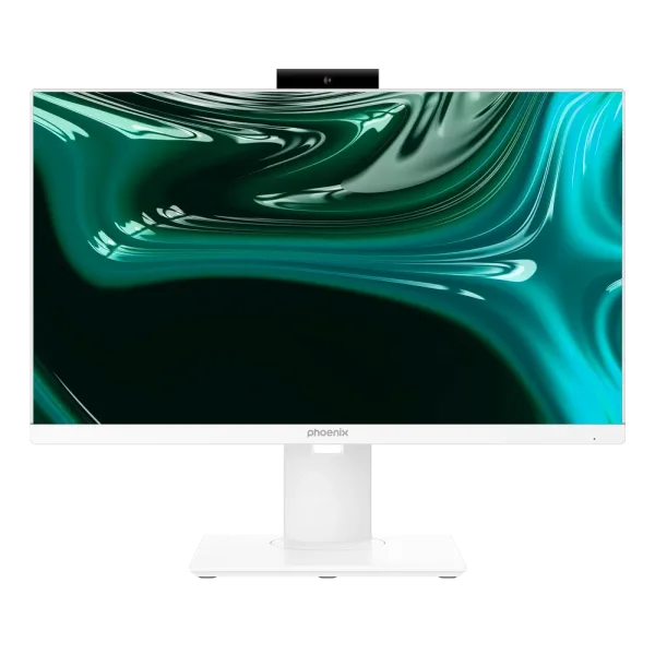 Ordenador pc all in one aio phoenix unity 23.8 pulgadas FHD ajustable altura y rotativo - web cam -  intel i5 14400 - 16 gb DDR5 - 500 gb SSD NVMe  blanco windows 11