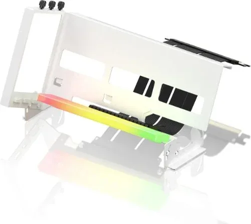 SOPORTE TARJETA GRAFICA VERTICAL PCIe 4.0 RGB BLANCO